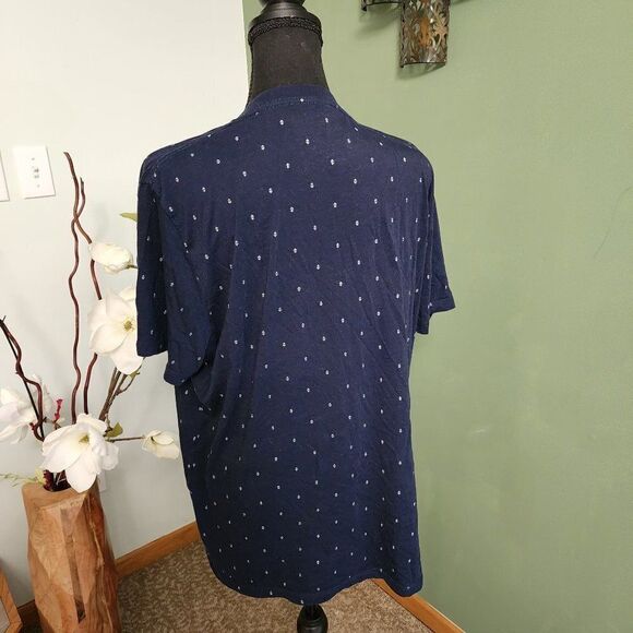 Old Navy Tee Shirt Anchors Size L Navy Blue - Picture 2 of 3